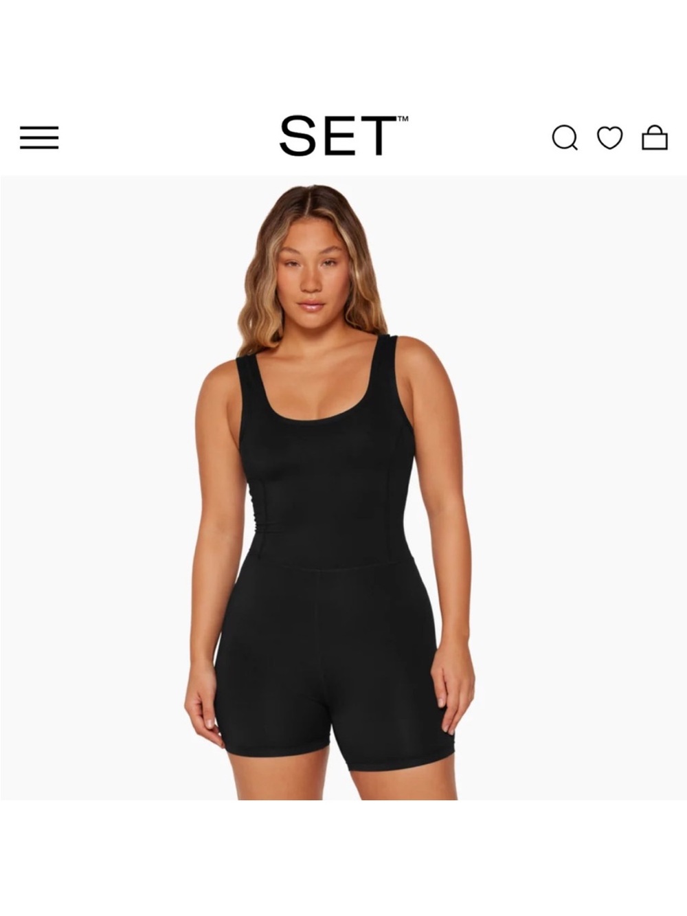SET Active Black Women’s Bike Shorts Romper
